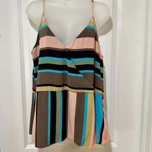 Zara Women Spaghetti Strap Multi Color Top, Size XL (NWOT)